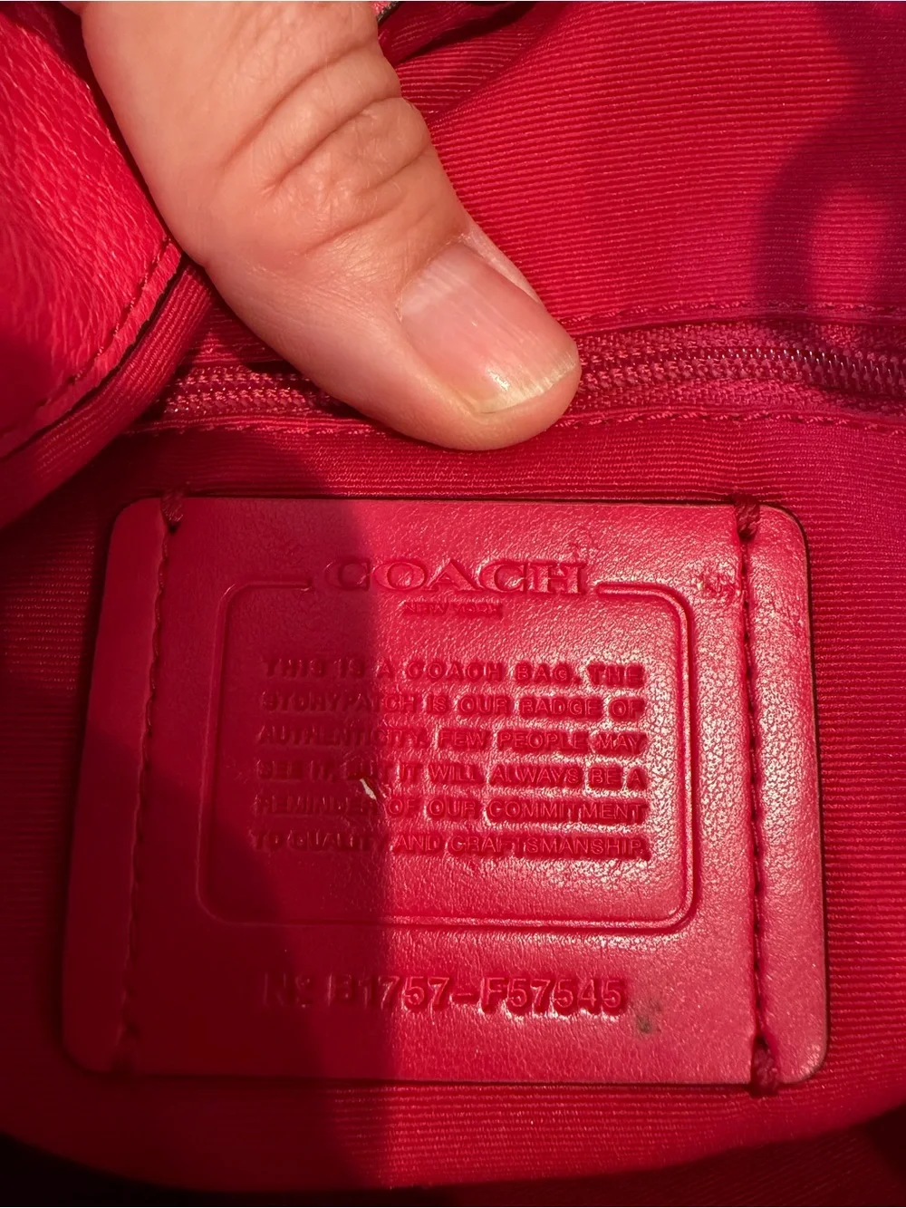 Coach pebbled leather bag